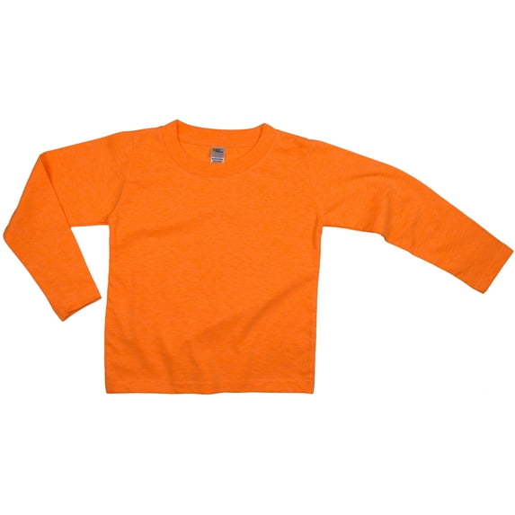 Earth Elements Little Kids/Toddlers Unisex Long Sleeve T-Shirt 4T Neon Orange