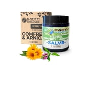 Earth Elements Organics Comfrey and Arnica Herbal Salve for Bruises, Sore Muscles, Aches, and Joint Discomfort 1 Count 3.5oz