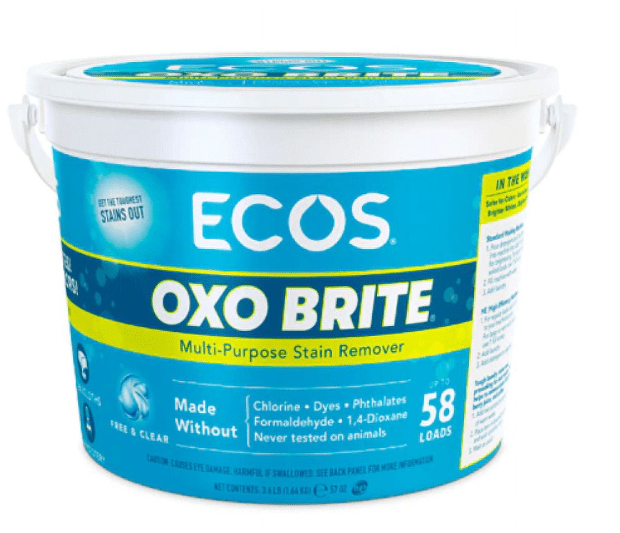Earth Friendly Ecos Oxo Brite for Laundry and Stain Removal Free