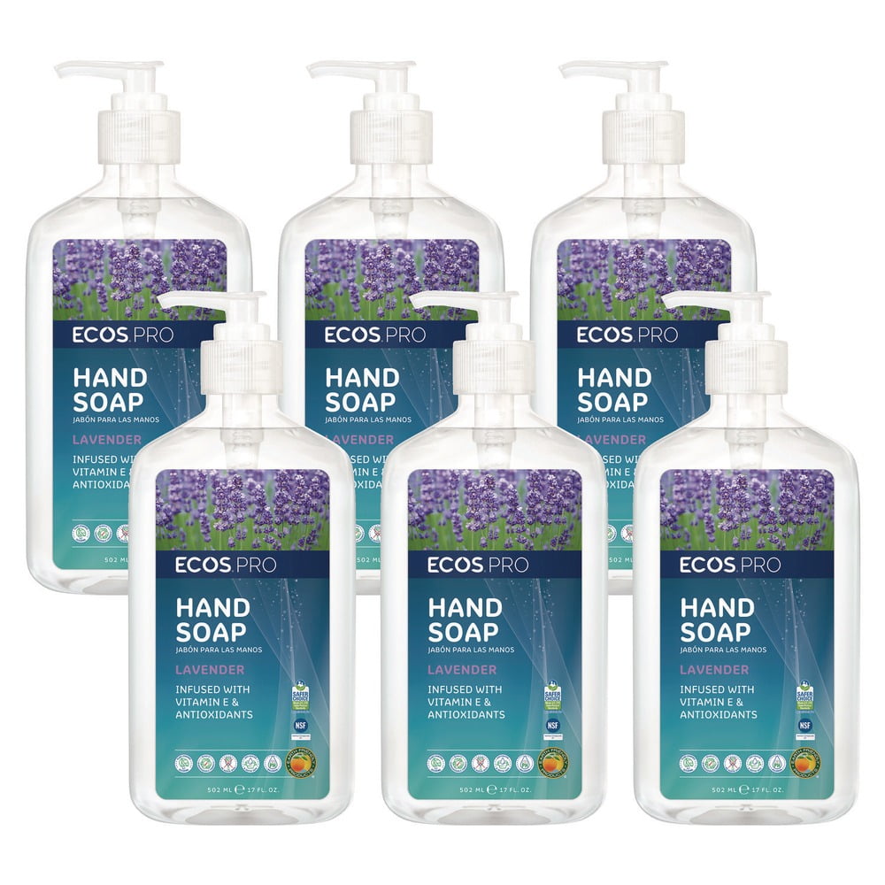 ECOS PRO PL96656CT 17 oz Liquid Hand Soap - Lavender (6/Carton)