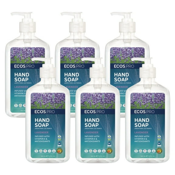 ECOS PRO PL96656CT 17 oz Liquid Hand Soap - Lavender (6/Carton)