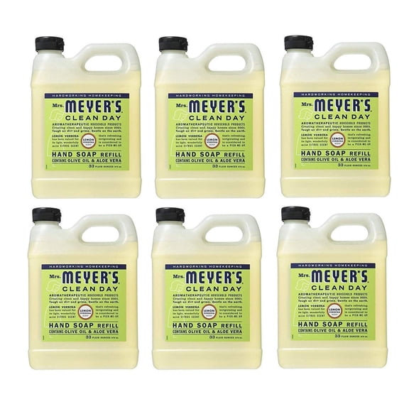 Earth Friendly, Mrs. Meyers JD28Liquid Hand Soap Refill 33 Oz Lemon Verbena Scent - Pack of 6