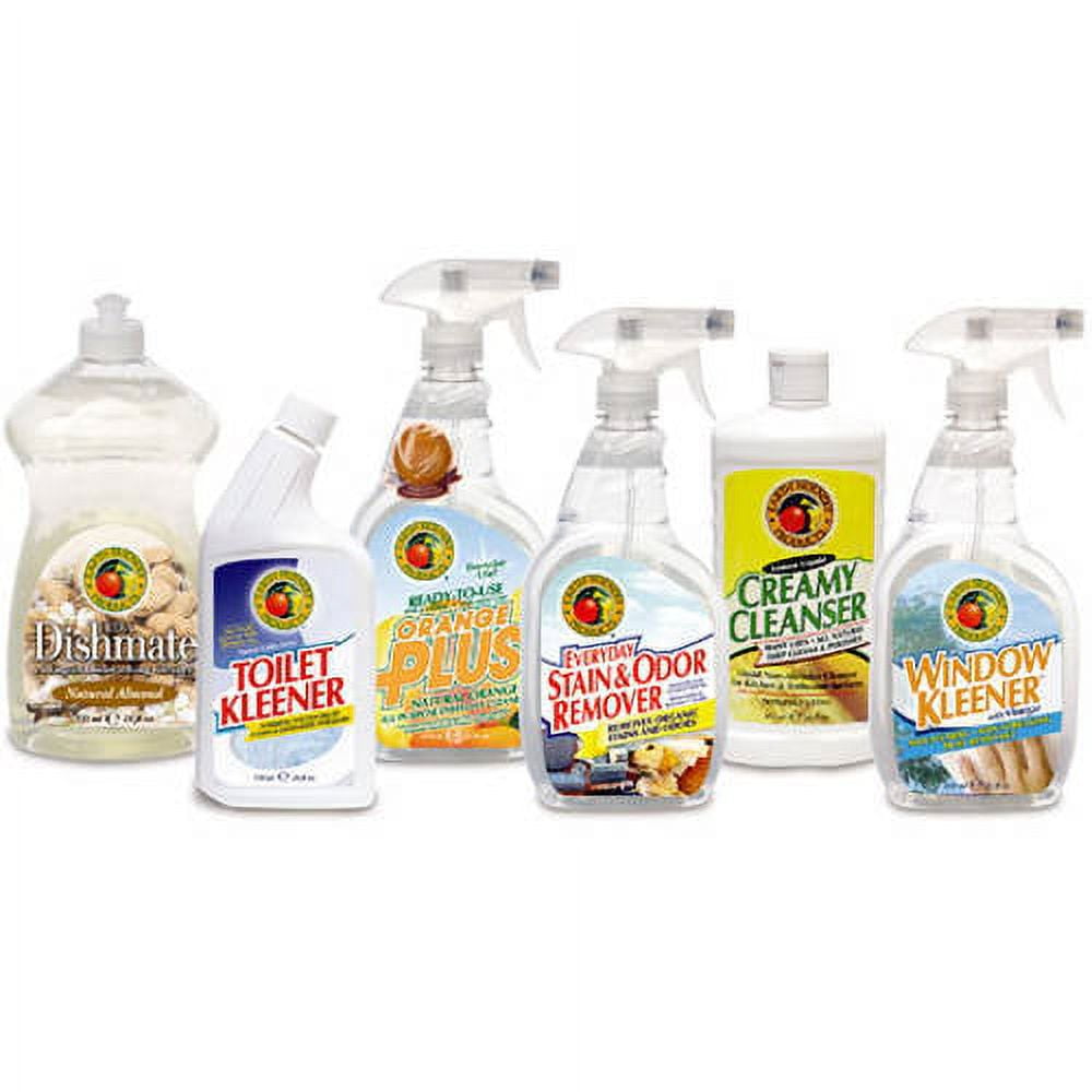 Earth Friendly Products Kitchen and Bathroom Cleaning Supplies Variety  Pack, 6 ct