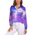 thumbnail image 1 of Earth Galaxy Space Long Sleeve Blouse Woman Streetwear Casual Shirts Summer Oversize Woman Streetwear Clothing Birthday Present, 1 of 7