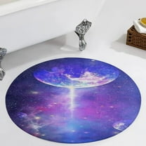Earth Galaxy Space Round Carpet Circle Rug Outdoor Patio Area Rug Washable Large Area Rugs Hallway Room Decor Fitness Mats