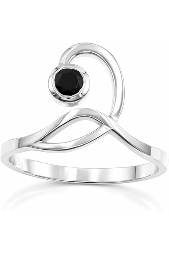 Earth Gems Black Onyx Ring - Sterling Silver Designer Ring for Women