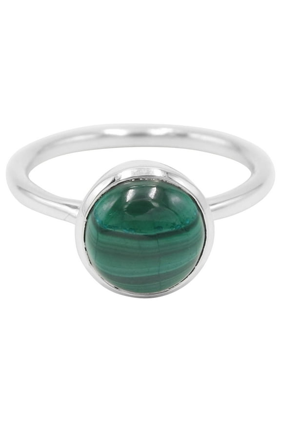 Earth Gems Jewelry Malachite Ring Sterling Silver Ring Malachite Silver Ring Handmade Ring Statement Ring for Women's