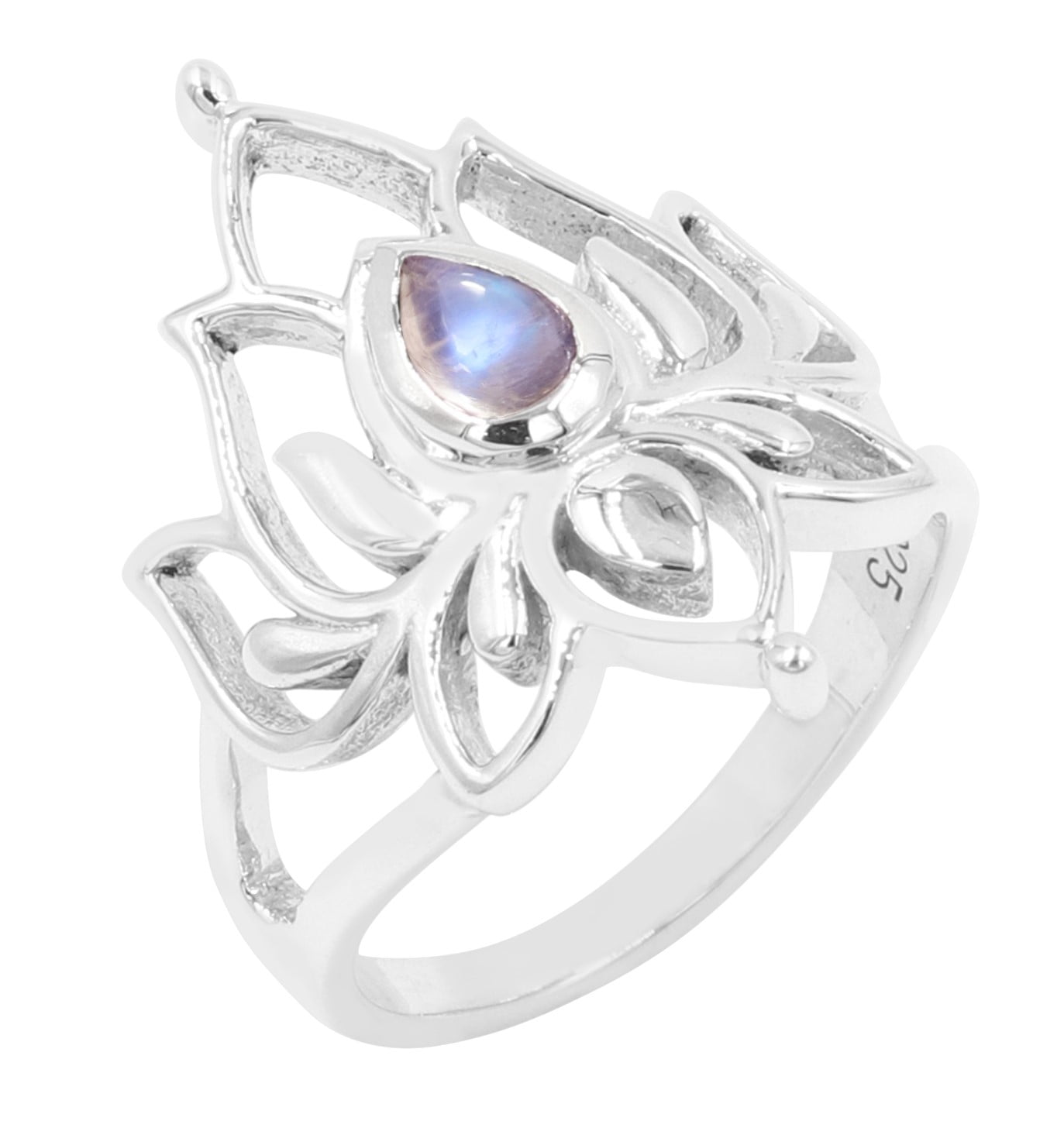 Earth Gems Jewelry Moonstone Ring Sterling Silver Rings Lotus Design Ring Statement Ring for Women a9ad6316 f983 4651 915f f2f57a7fffb0.c110992a0764bae66a5ad74606b4f3fc