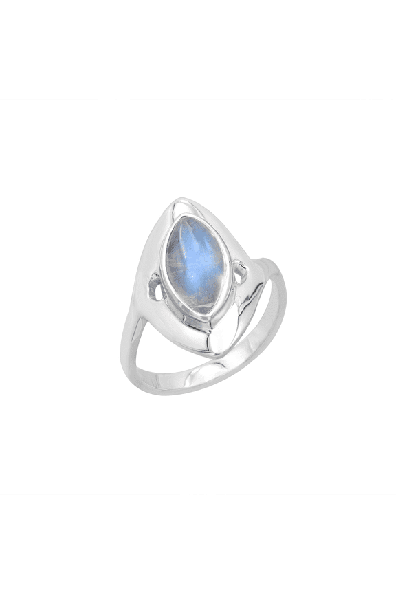 Earth Gems Jewelry Moonstone Ring Sterling Silver Statement Jewelry for Women