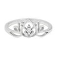 thumbnail image 1 of Earth Gems Jewelry Sterling Silver Ring Lotus Design Ring Silver Rings Lotus Flower Ring for Women, 1 of 8
