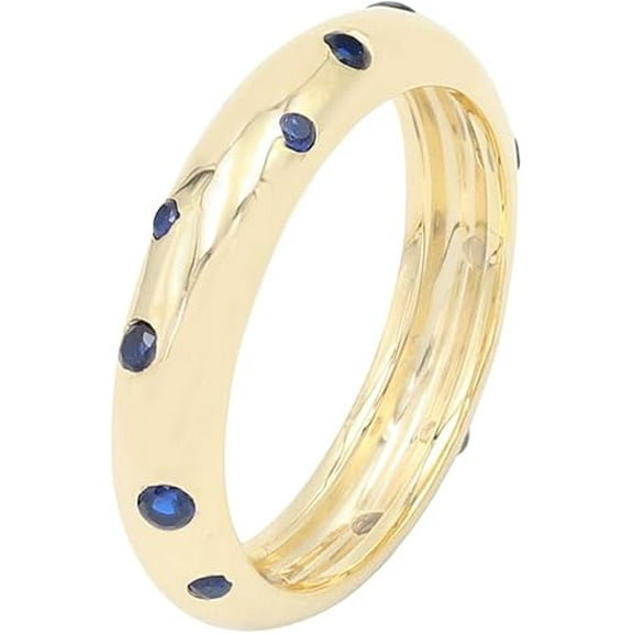 Earth Gems Jewelry Tanzanite Ring Sterling Silver Gemstone Band Ring for Women