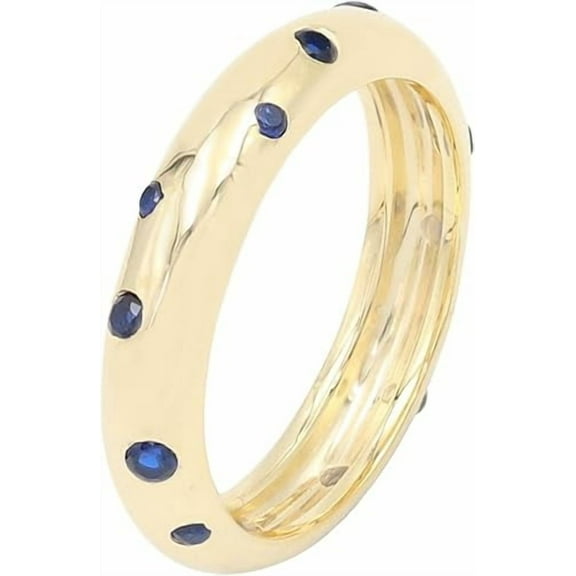 Earth Gems Jewelry Tanzanite Ring Sterling Silver Gemstone Band Ring for Women