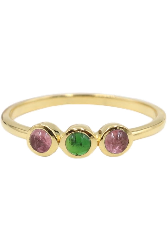 Earth Gems Jewelry Tourmaline Gemstone Ring Sterling Silver Minimalist Jewelry for Women