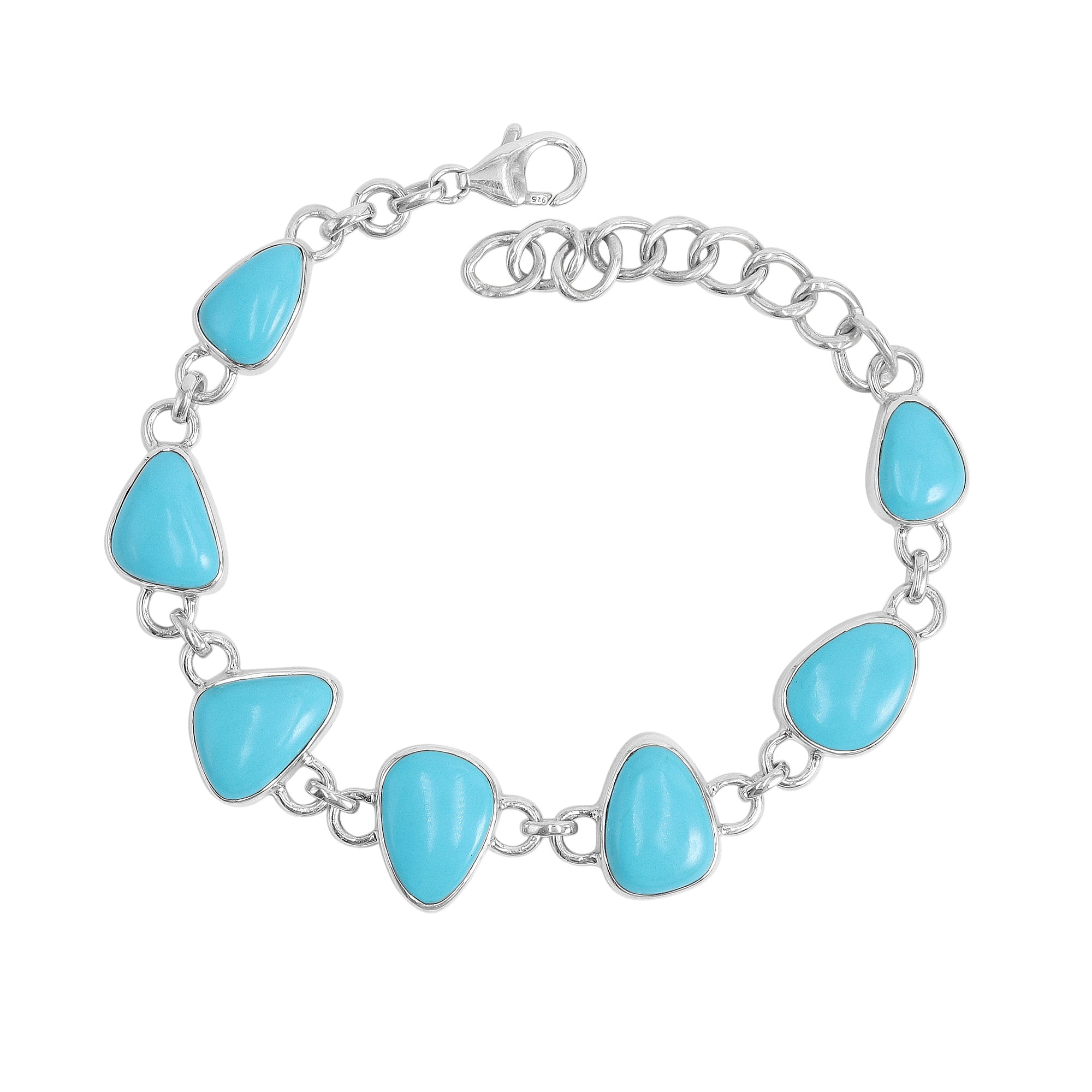 EARTHGEMS JEWELLERY Turquoise Bracelet Sterling Silver Bracelet Handmade Bracelet Gemstone Bracelet for Women