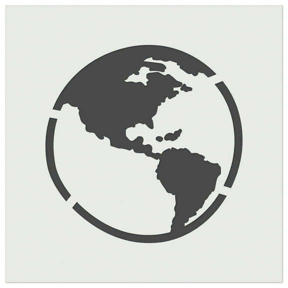 Earth Globe Travel Doodle DIY Cookie Wall Craft Stencil - 5.5 Inch