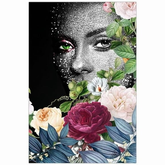 Earth Goddess I Frameless Free Floating Tempered Glass Panel Graphic Wall Art , 32" x 48"