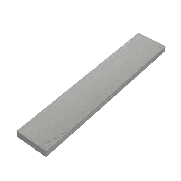 Earth Gray Quartz Sidesplash, Polished, Uniform & Smooth Gray Surface, 21 x 4 x 0.75 Inches, Wall Protection for Bathroom Vanity