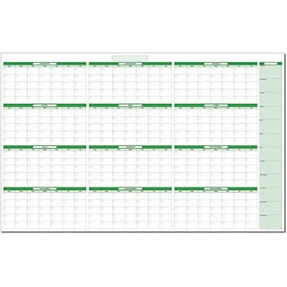 Large Dry Erase Wall Calendar 36 X 96 Undated Blank 2023 Reusable Yearly  Calendar Giant Whiteboard Year Poster Laminated Calendar 