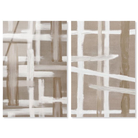 Earth Grids of Serenity Acrylic Print Modern Wall Art Set by Art Remedy, Ready to Hang, 20 x 30