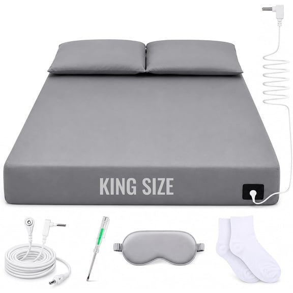 Earth Grounding Sheet with 12% Fiber & 88% | Size Grounding Bed Sheet for Restful Sleep & | , Soft & Breathable