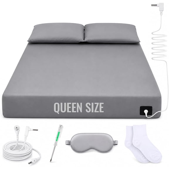 Earth Grounding Sheet with 12% Fiber & 88% | Size Grounding Bed Sheet for Restful Sleep & | , Soft & Breathable