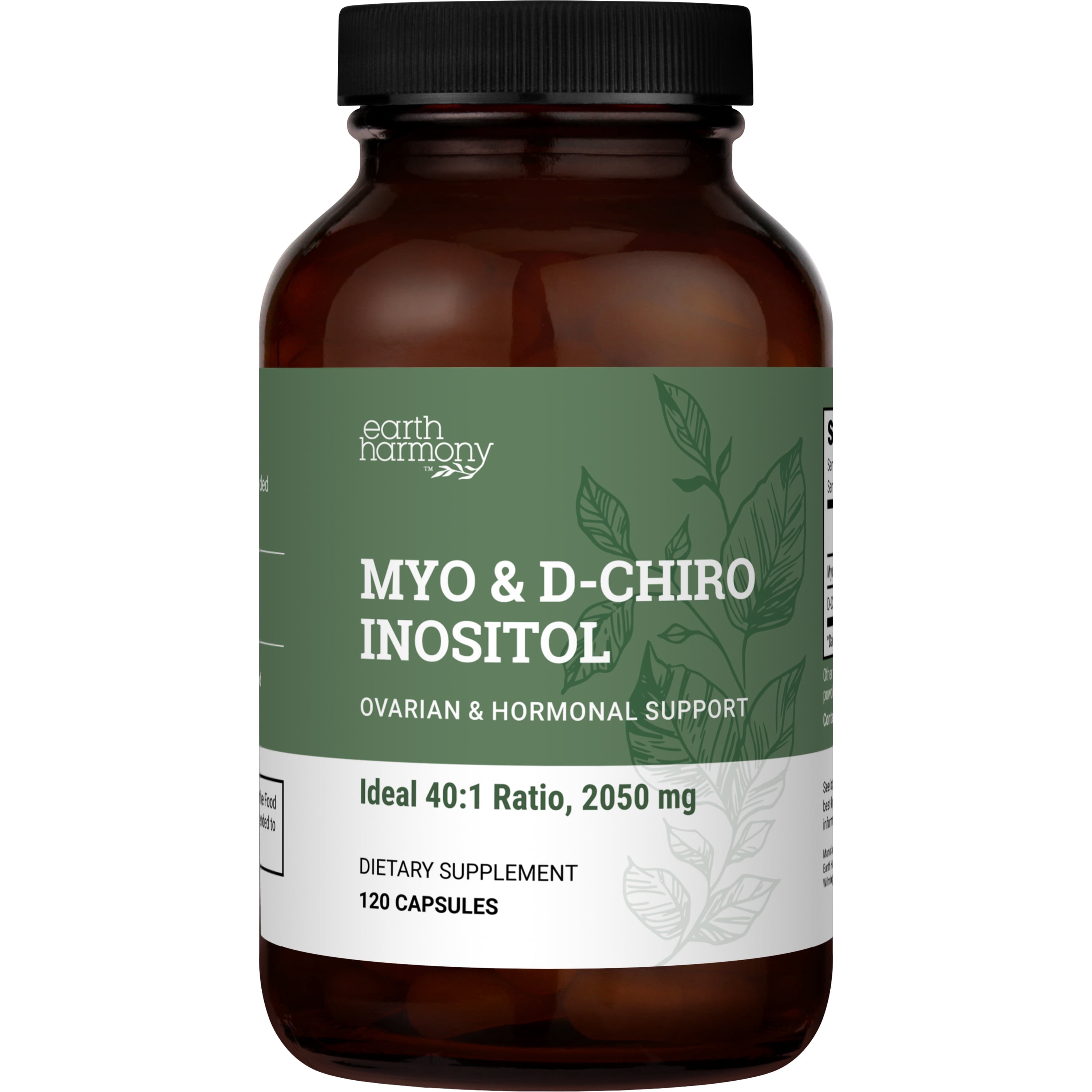 Earth Harmony Myo-Inositol & D-Chiro Inositol Supplement for Women - Ovarian & Hormone Balance , Fertility, Healthy Cycles