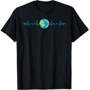 Earth Heartbeat Funny Earths Day Save Our Planet Graphic T-Shirt Gift for you Men & Women Unisex T-shirt