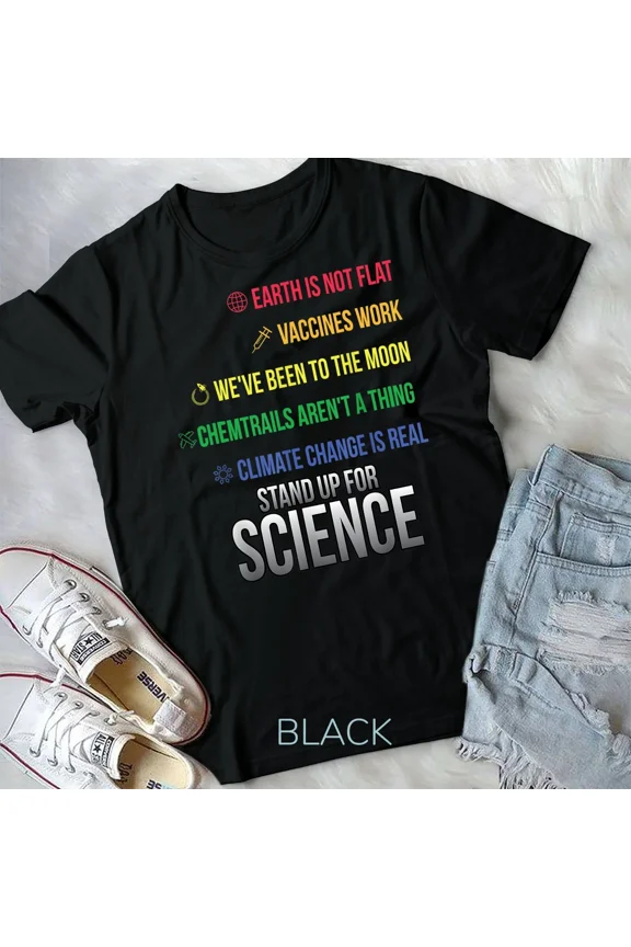 Earth Is Not Flat, Science, Earth Day, and Educational Themed Unisex T-Shirt
