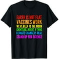 thumbnail image 1 of Earth Is Not Flat T-Shirt | Stand Up For Science Teacher Tee, 1 of 4