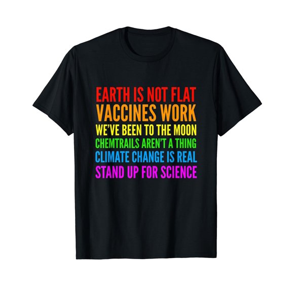 Earth Is Not Flat T-Shirt | Stand Up For Science Teacher Tee
