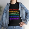 thumbnail image 1 of Earth Is Not Flat Vaccines Work Funny Science T-Shirt, 1 of 2