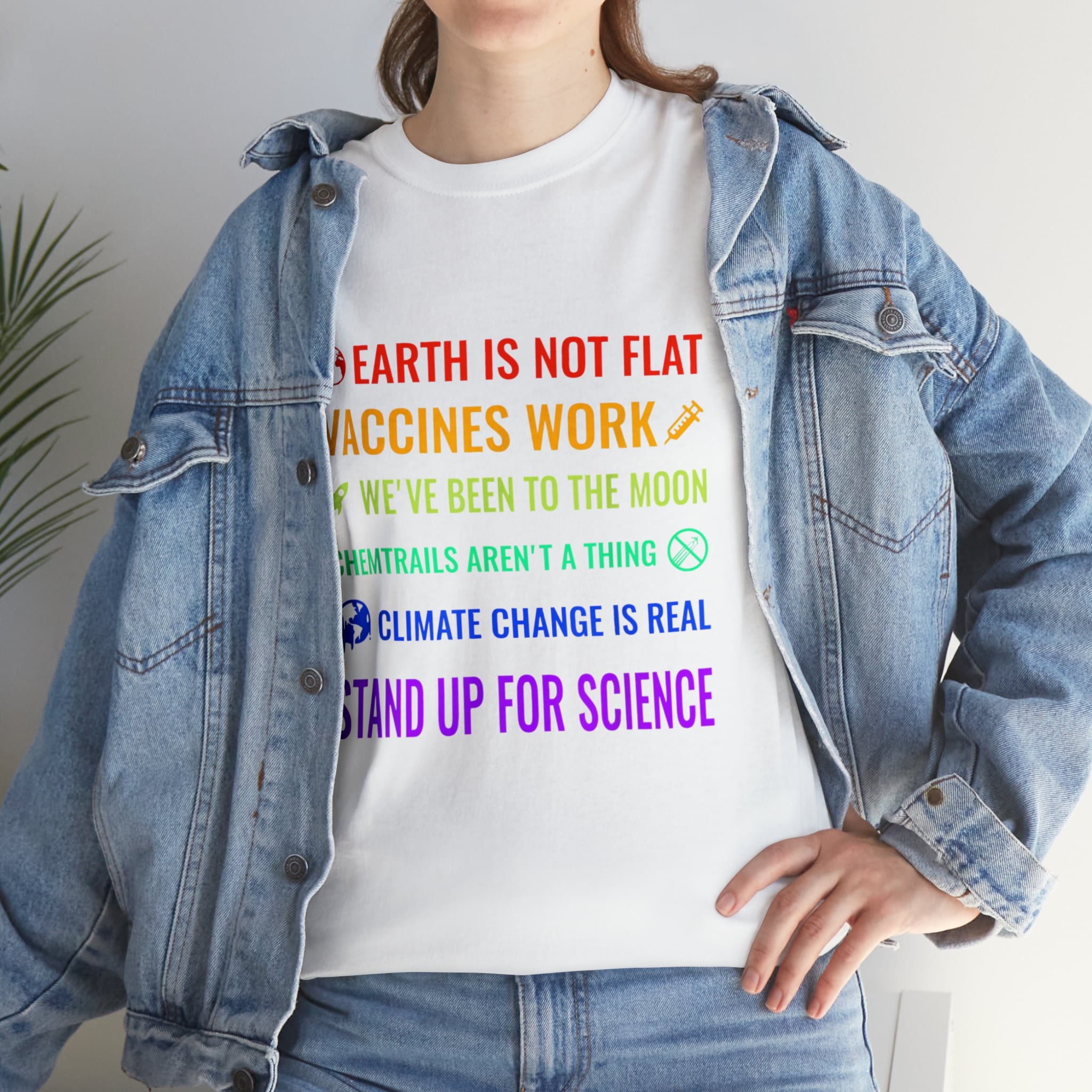 Earth Is Not Flat Vaccines Work T-Shirt Earth Is Not Flat Vaccines Work T-Shirt