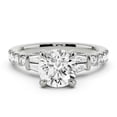 thumbnail image 1 of Earth Jewel 1.92 Ct Round Cut Lab-Created Simulated Diamond Halo Engagement Ring - Beautiful Wedding Ring with Accents - 14K White Gold Plated Ring - Ideal Gift for Engagement and Weddings, 1 of 3
