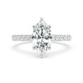 thumbnail image 1 of Earth Jewel 14K White Gold Plated Diamond Ring - Bezel Set Marquise Cut Lab Created Diamond Engagement Ring - 1.6 Ct Stunning Solitaire Wedding Ring - Gift for Anniversary - Elegant Gift for Her, 1 of 3