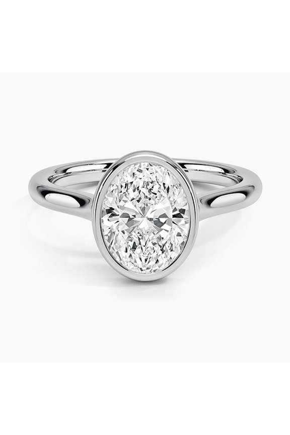 14K White Gold Plated Ring - 2.13 Ct Round Cut Lab Created Diamond Engagement Rings - Hidden Diamond Feature - Ideal Gifts for Anniversary and Celebrations - Elegant Design for Her