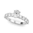 thumbnail image 1 of Earth Jewel 2.24 Ct Oval Cut Lab Created Diamond Eternity Solitaire Ring - Beautiful Wedding Anniversary Ring for Her - Elegant 14K White Gold Plated Engagement Proposal Diamond Gift Ring for Women, 1 of 2