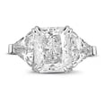 thumbnail image 1 of Earth Jewel 2.34 Ct Radiant Cut Lab Created Diamond Engagement Ring - Three Stone Wedding Ring for Women - 14K White Gold Plated Ring - Perfect Proposal Gift - Timeless Jewelry for Celebrating Love, 1 of 3
