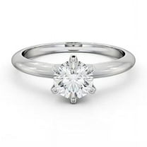 Earth Jewel Brilliant 2 Ct Round Cut Diamond Wedding Jewelry - 14K White Gold Plated Engagement Ring for Women - Prong Set Anniversary Gift Ring - Elegant Bridal Diamond Rings