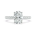 thumbnail image 1 of Earth Jewel Oval Cut Lab Created Diamond Bezel Set Ring - 1.49 Ct 14K White Gold Plated Wedding Solitaire Ring for Women - Classic Anniversary Engagement Ring for Her - Ideal Proposal Gift Jewelry, 1 of 3
