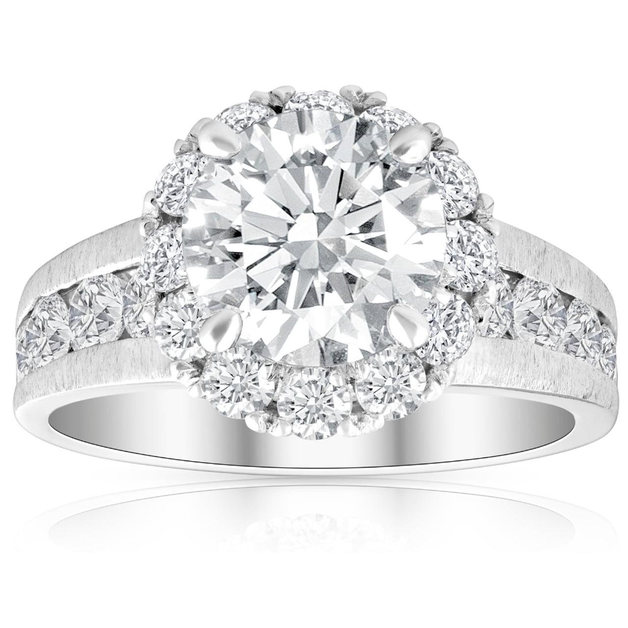 Earth Jewelry 14K White Gold Plated Wedding Engagement Ring for Women's ...