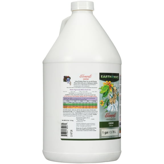 Earth Juice Elements Grow Liquid Plant Food, 16-0-0 Fertilizer, 1 gal