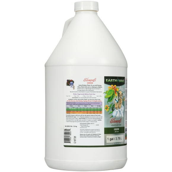 Earth Juice Elements Grow Liquid Plant Food, 16-0-0 Fertilizer, 1 gal
