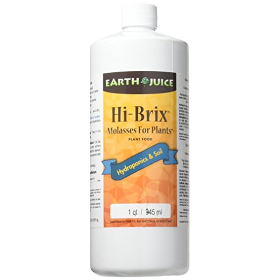 Earth Juice Hi-Brix Molasses Nutrient Plant Food, 0-0-1 Fertilizer, 1 qt.