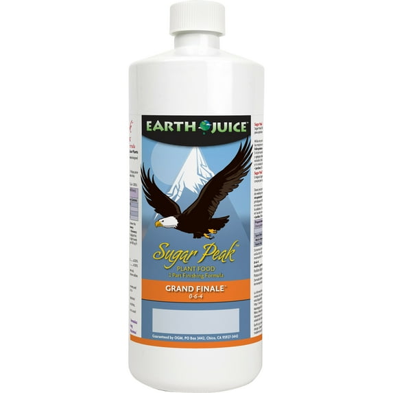 Earth Juice Sugar Peak Grand Finale Plant Food, 0-6-4 Fertilizer, 32 oz.