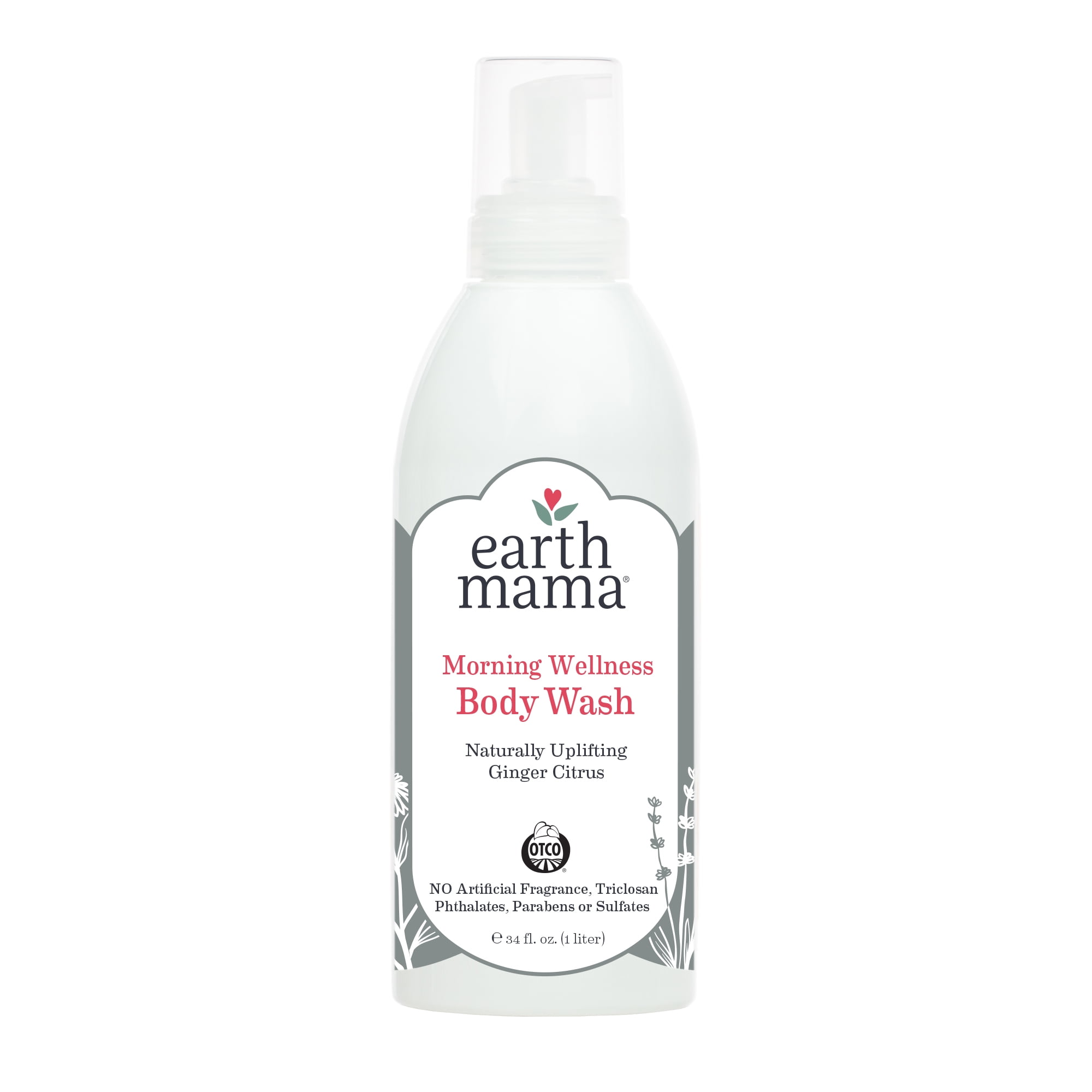Earth Mama Morning Wellness Body Wash, Gentle Castile Soap for