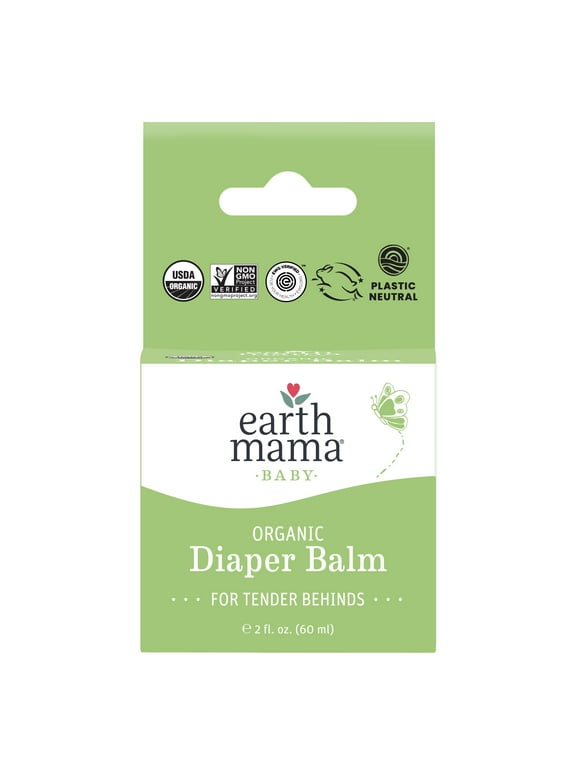 Earth Mama Organic Diaper Balm, Newborn Infant, 2 Fluid Ounces
