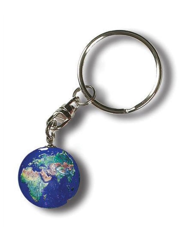 Earth Marble Key Ring