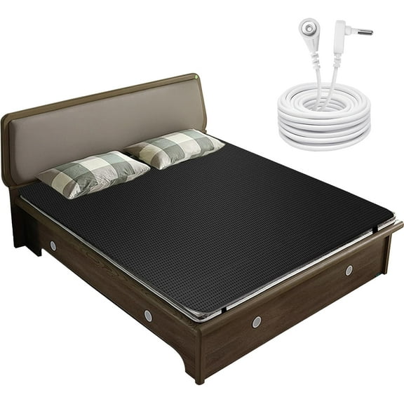 Earth Mat Grounding Pad for Bed, Conductive  Leatherette Mattress Cover Pad to Improve Sleep (54 * 78 inch)