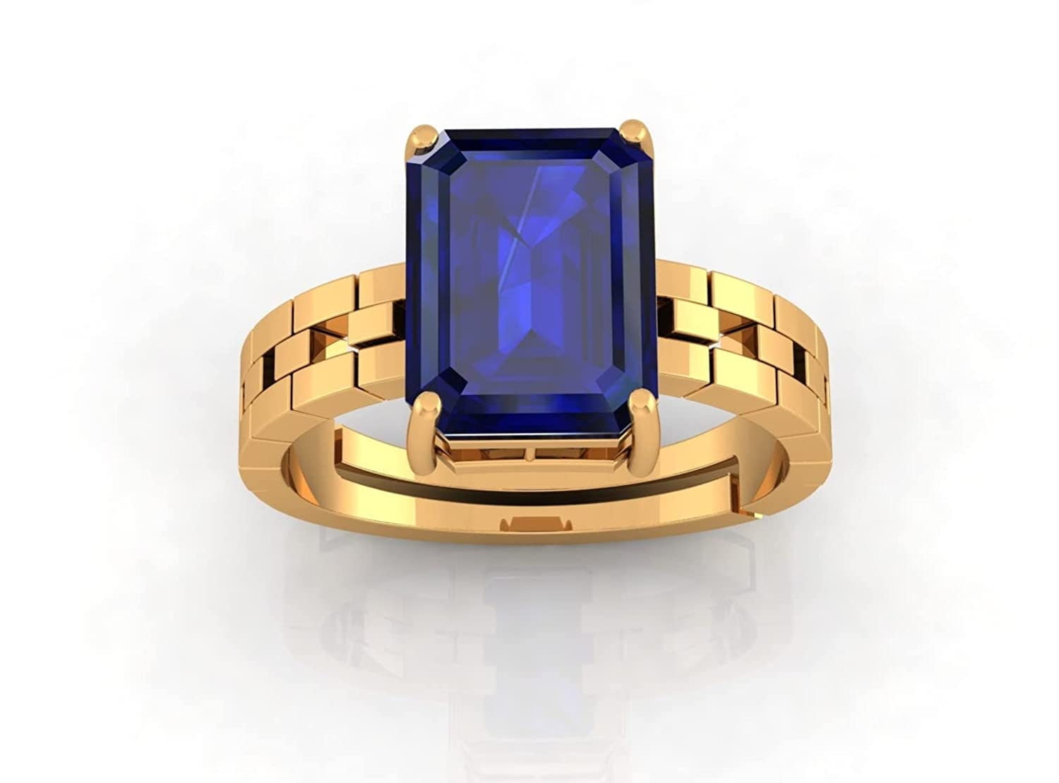 ABC Neelam Blue Sapphire Gemstone Adjustable Gold Ring For Women And Men  Brass Sapphire Rhodium Plated Ring Price in India - Buy ABC Neelam Blue  Sapphire Gemstone Adjustable Gold Ring For Women