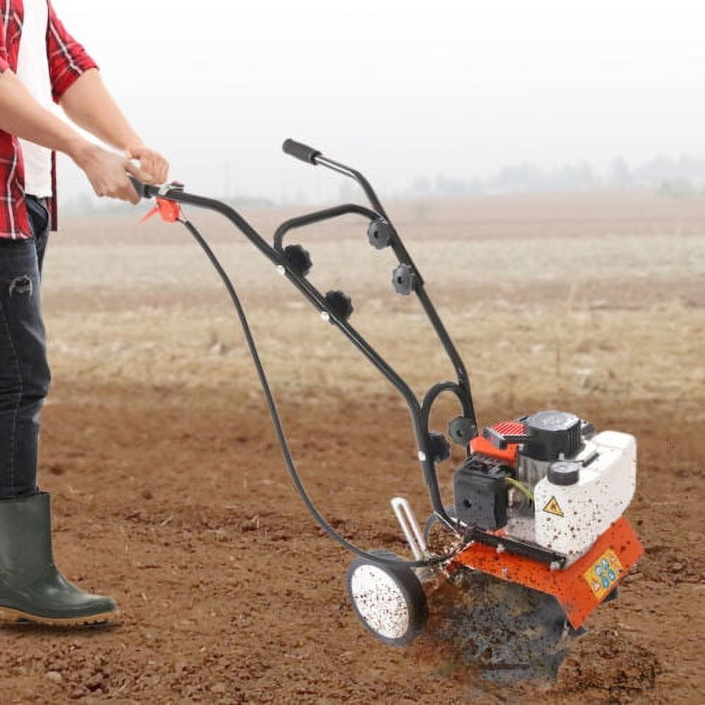 Earth Mini Cultivator Tiller With 43Cc 2-Cycle Viper Engine 8500rpm 1.7HP